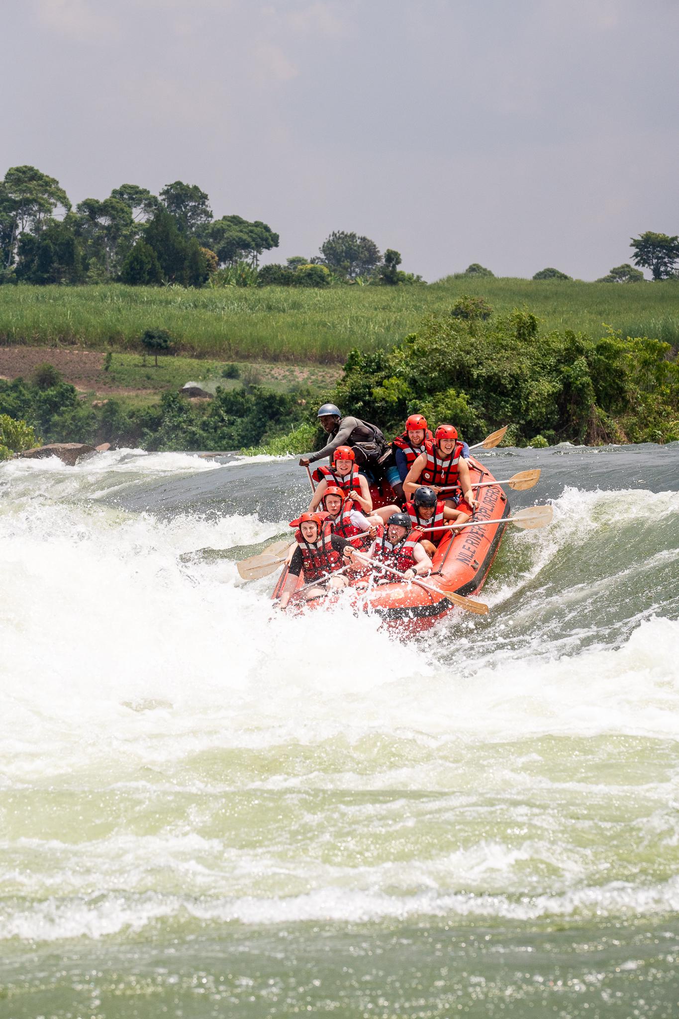 raft on river