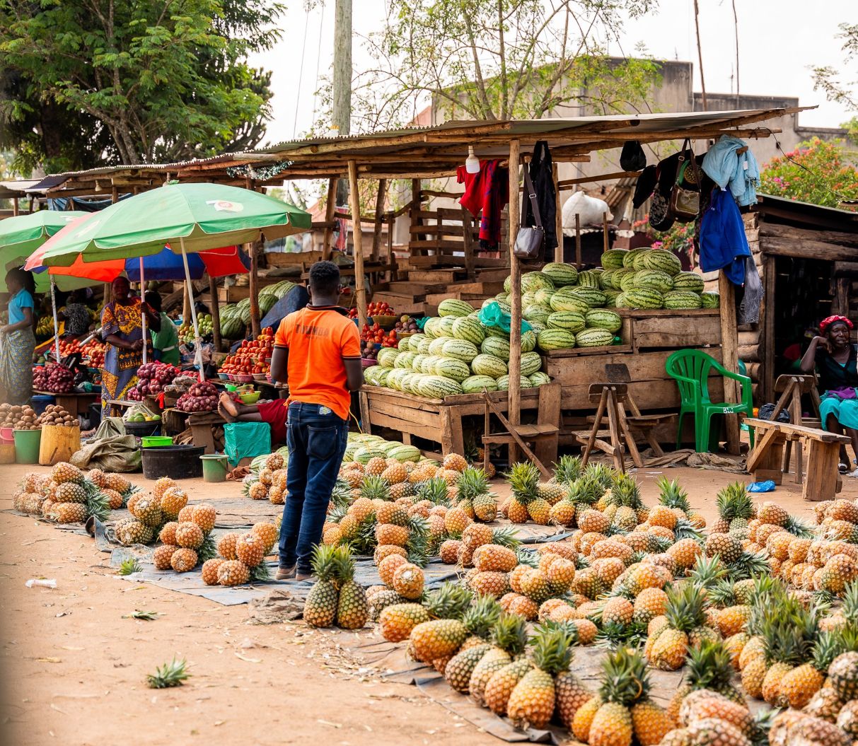 Een lokale markt in Oeganda